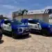 Veículos da Guarda Civil Municipal de Maceió, alinhados em uma área externa, com destaque para a nova frota utilizada pela instituição.