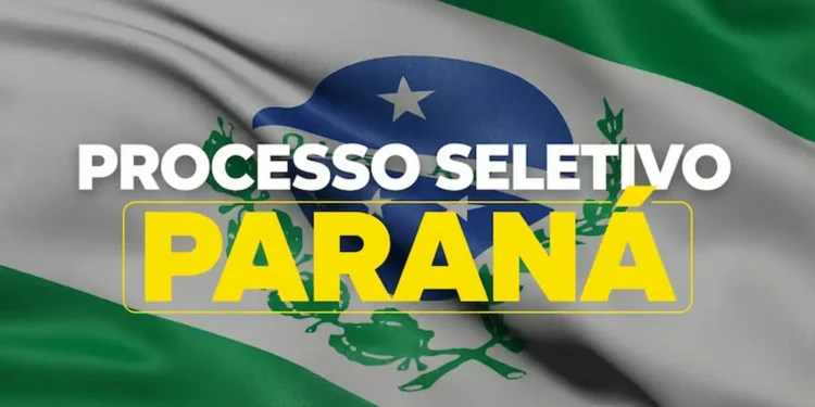 Imagem promovendo processo seletivo no Paraná para vagas de cuidador social, com o prazo final de inscrição em 27/04.