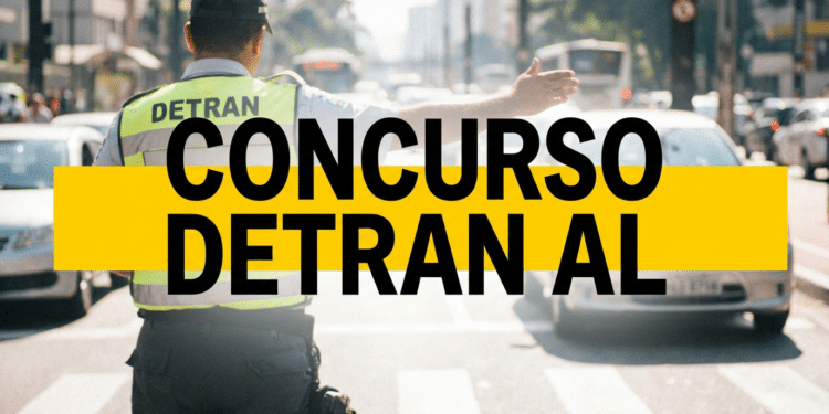 Agente de trânsito com colete verde DETRAN sinaliza parada com o braço estendido em via urbana congestionada