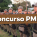 Soldados da PM PI em formação, uniformizados com farda cáqui, bonés e coletes táticos enfileirados