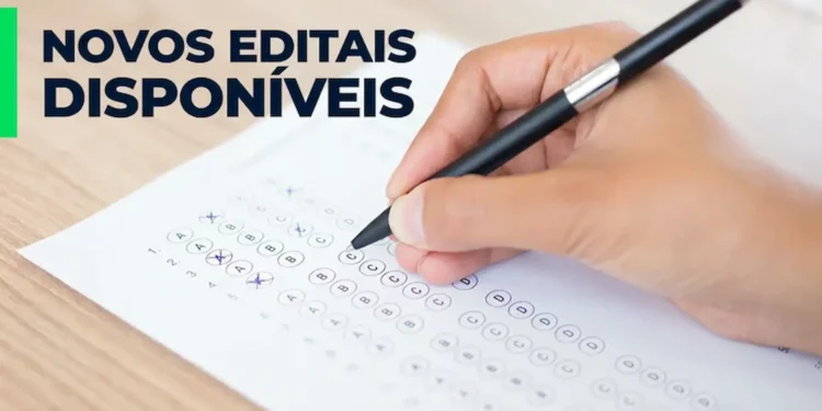 Imagem representando o lançamento de novos editais de concursos públicos pelas prefeituras em Minas Gerais, com vagas em diversas áreas e inscrições abertas a partir desta quinta-feira (9).