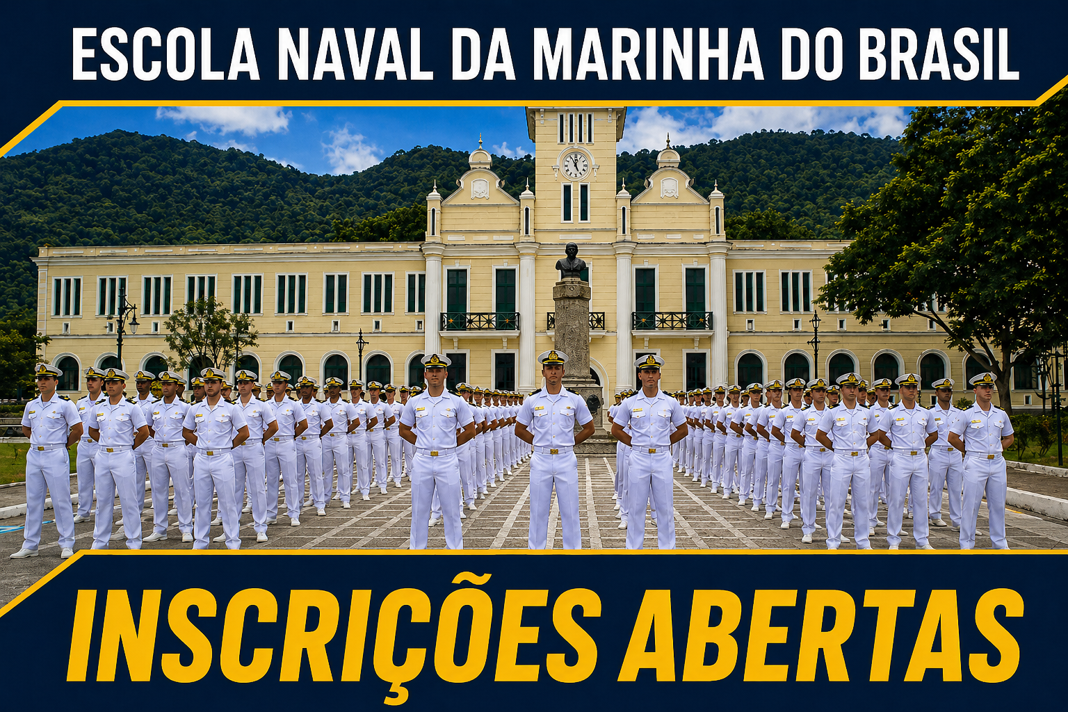Como funcionam as inscrições para o concurso da marinha 2026?Todo o processo de inscrição para a Escola Naval é feito on-line, por meio da página oficial do Serviço de Seleção do Pessoal da Marinha. O período para efetivar a sua participação começa às 8h do dia 30 de abril e vai até as 23h59 de 13 de maio de 2026, conforme o horário de Brasília. Lembre-se: apenas brasileiros natos podem se inscrever e, se for menor de 18 anos, será necessário apresentar autorização do responsável legal. O valor da taxa de inscrição é de R$ 110,00. O pagamento pode ser feito através de boleto bancário ou PIX, e só será validado se compensado até 14 de maio. Existem opções de isenção para inscritos no Cadastro Único (CadÚnico) com renda dentro do exigido e doadores de medula óssea devidamente registrados. O comprovante de inscrição será disponibilizado no site, e o candidato deve acompanhar atentamente as atualizações referentes ao concurso.