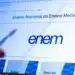Página do Exame Nacional do Ensino Médio (Enem) com o logo visível, representando as informações sobre a justificativa de ausência do Enem de 2025