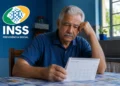 Aposentado consulta calendário em casa, representando a espera pelo pagamento da segunda parcela do 13º salário do INSS para beneficiários com final 1, 4, 5, 6, 9 ou 0.