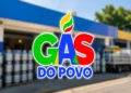 Logotipo do Gás do Povo sobre distribuidora de botijões representando a adesão de revendedoras ao programa pela Caixa