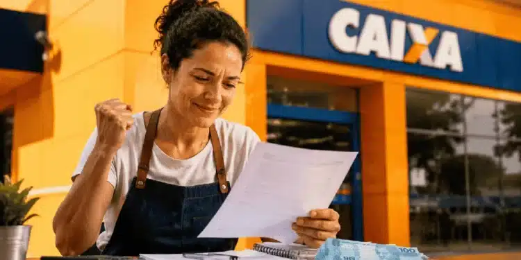 Empresário de pequeno negócio analisando contrato de renegociação financeira em ambiente de escritório, representando acordos do programa Desenrola para apoio a micro e pequenas empresas.