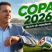 Arte da Copa 2026 sobre o horário de expediente do serviço público federal nos dias de jogos do Brasil