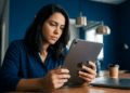 iPad Air M3 usado em tarefas de estudo e produtividade