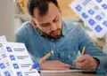 Homem preenchendo formulário com itens marcados, representando as próximas etapas do concurso PC-DF