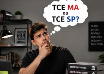 Imagem de um estudante se prepara para os concursos dos Tribunais de Contas do Maranhão e de São Paulo, que oferecem vagas para cargos de controle externo.