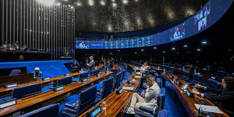 Plenário do Senado onde será avaliada a proposta sobre o fim da escala 6x1 de trabalho