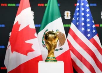 Troféu da Copa do Mundo 2026, em disputa na final entre Espanha e Argentina neste domingo, às 16h, no MetLife Stadium.