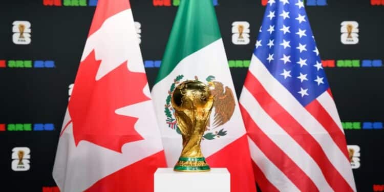 Troféu da Copa do Mundo 2026, em disputa na final entre Espanha e Argentina neste domingo, às 16h, no MetLife Stadium.
