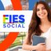 Estudante sorrindo ao lado do logo do Fies Social, sobre as inscrições do Prouni e Fies 2026