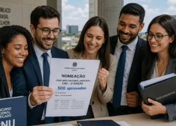 Aprovados no CNU comemoram a publicação da nomeação de 500 candidatos pelo governo federal.