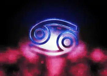 Símbolo do signo de Câncer em destaque, associado a profissões ligadas ao acolhimento, cuidado e conexão emocional.