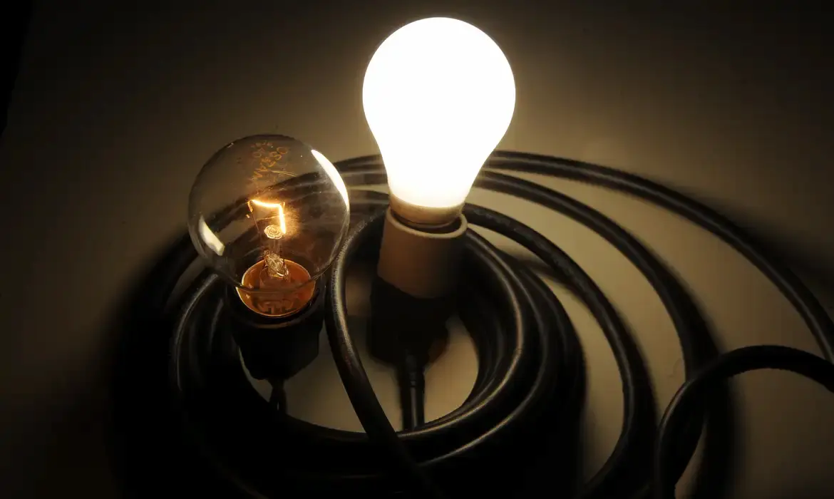 Uso eficiente da energia elétrica ajuda a controlar o consumo e a conta de luz Lâmpadas representando o uso eficiente da energia elétrica e o consumo consciente de recursos energéticos.
