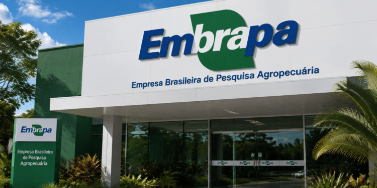 Fachada da Embrapa representa convocação de aprovados no concurso e novas chamadas do cadastro reserva.