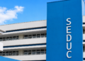 Fachada da Seduc representa concurso público com 2 mil vagas no Pará.