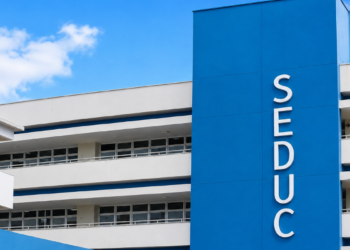 Fachada da Seduc representa concurso público com 2 mil vagas no Pará.