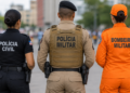 Três profissionais da segurança pública da Bahia representam concursos para Polícia Civil, Polícia Militar e Corpo de Bombeiros Militar.