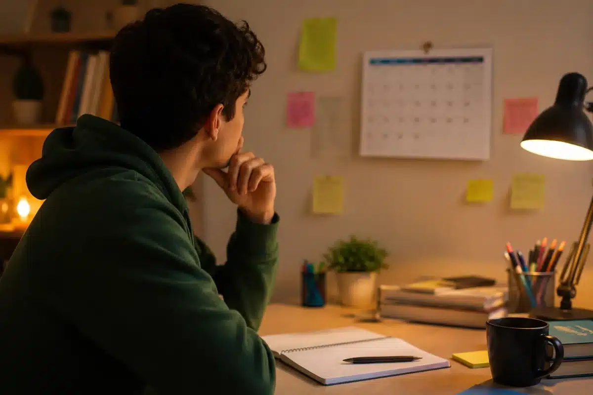 Prazos e datas importantes do Prouni 2026 Estudante observa um calendário durante os estudos para acompanhar os prazos do Prouni 2026.