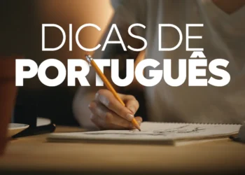 Imagem ilustrativa sobre dicas de português com pessoa escrevendo em caderno, representando o estudo da diferença entre “nessa” e “nesta”.