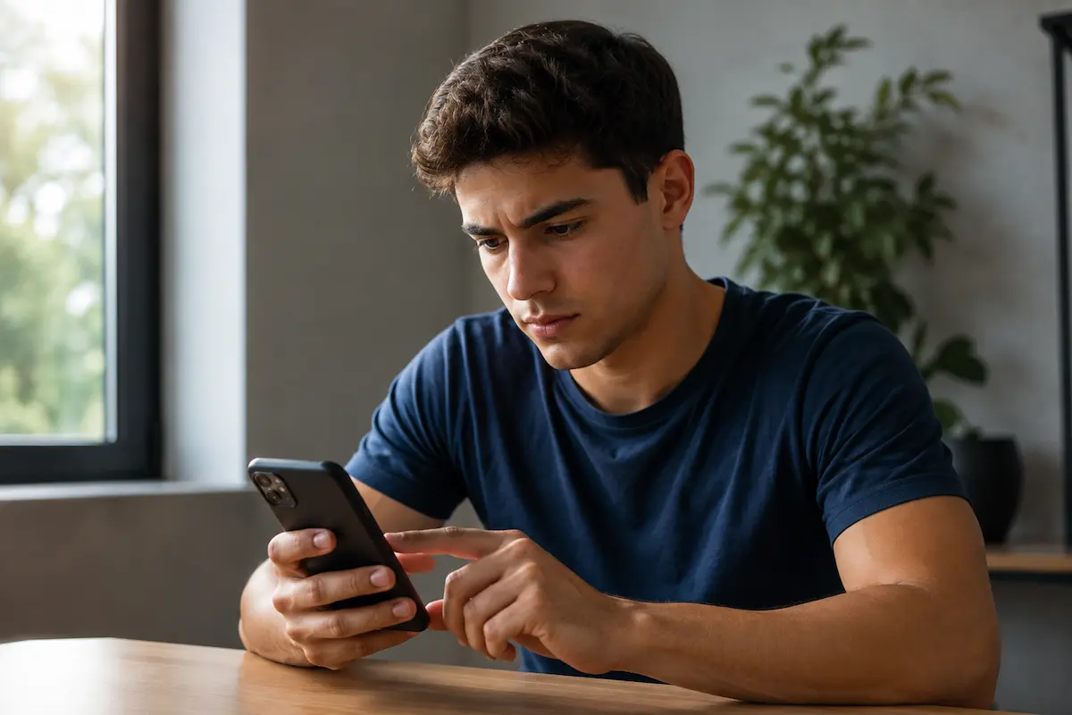 Candidato realiza inscrição online em concurso público pelo celular com prazo final próximo e salários de até R$ 5 mil.
