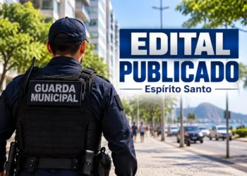 Guarda Municipal em avenida representando o edital publicado do concurso para a Guarda Municipal no Espírito Santo.