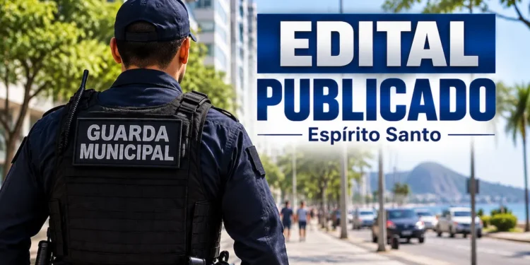 Guarda Municipal em avenida representando o edital publicado do concurso para a Guarda Municipal no Espírito Santo.