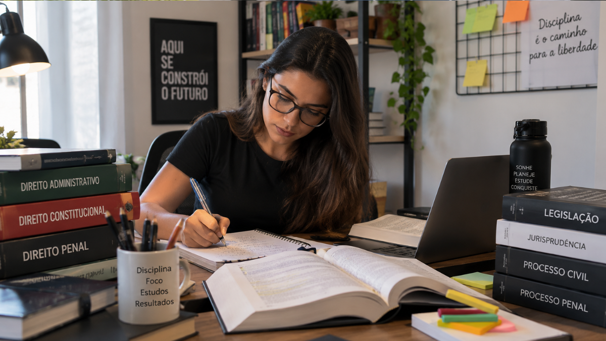 Candidata estuda para concursos de prefeituras em São Paulo e Minas Gerais com vagas para todos os níveis.